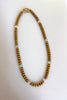 Ochre Czech Glass & Crystal Quartz Necklace