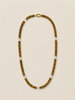 Ochre Czech Glass & Crystal Quartz Necklace