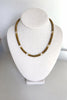 Ochre Czech Glass & Crystal Quartz Necklace