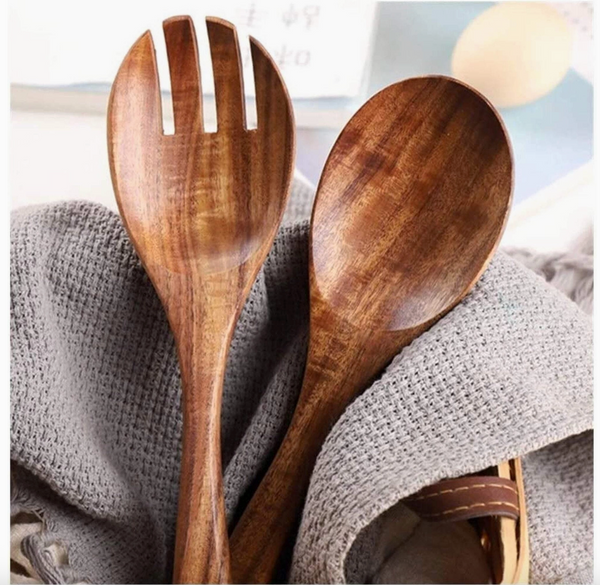 Wooden Salad Serving Set