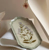 White Bell Flower Enamel Tray