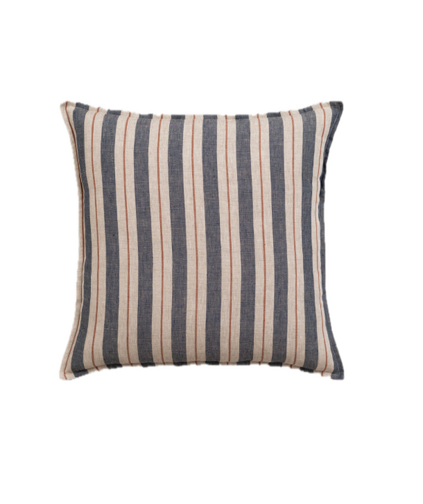 Blue Stripe Linen Pillow