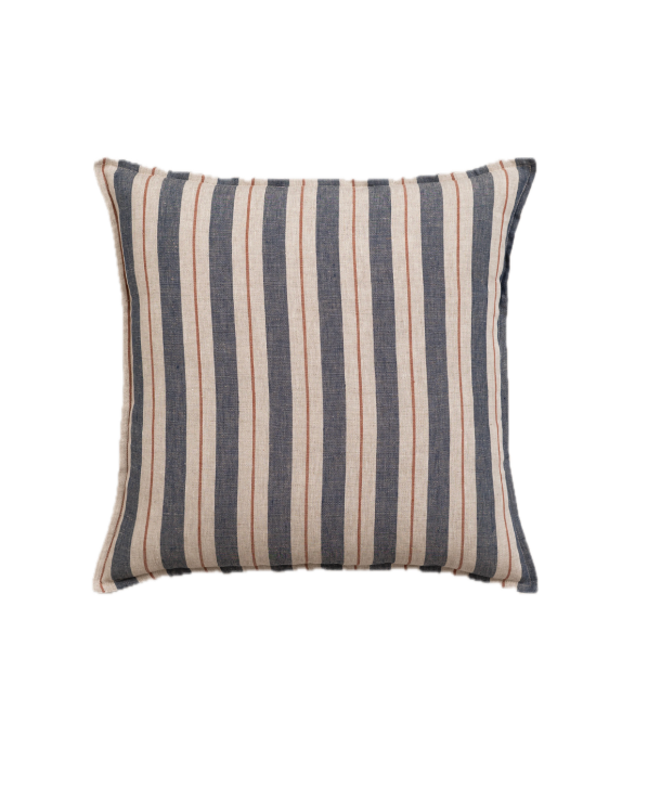 Blue Stripe Linen Pillow