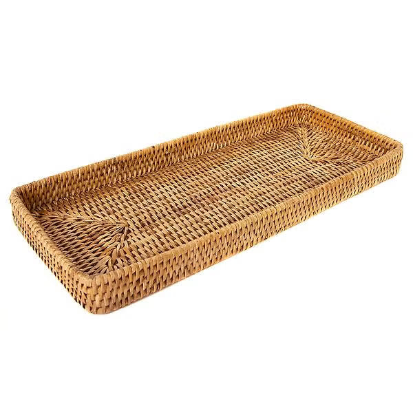 Slim Rattan Vanity Tray