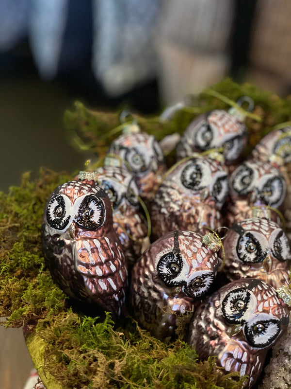 Owl Glass Ornament