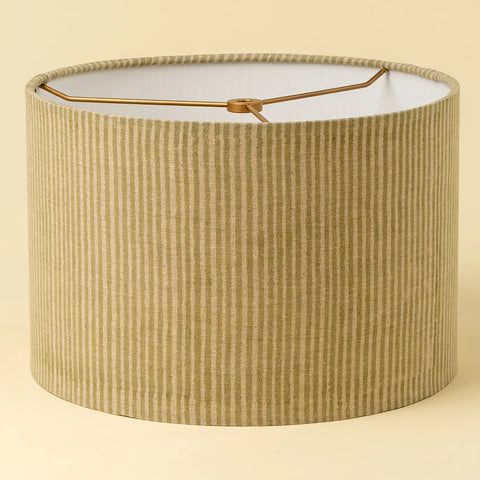 Stripe Block Printed Drum Shade