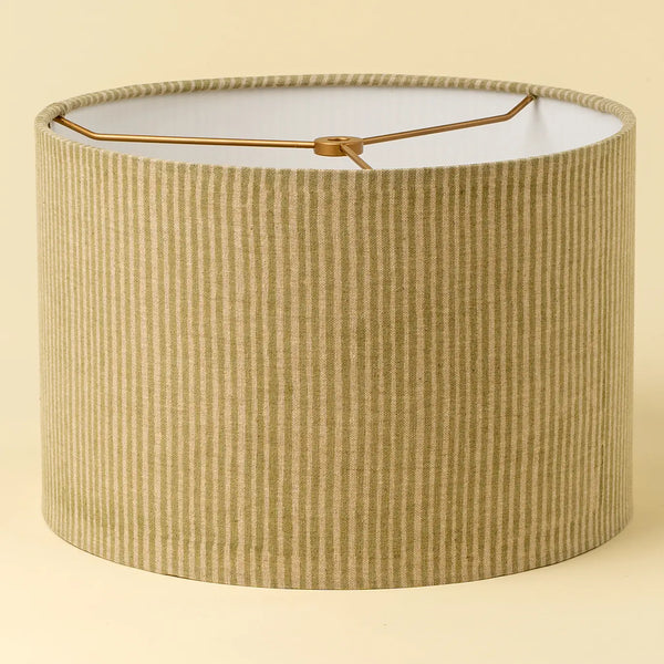 Stripe Block Printed Drum Shade