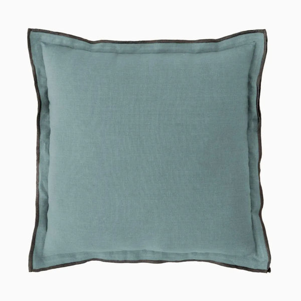 Lake/Charcoal Linen Pillow