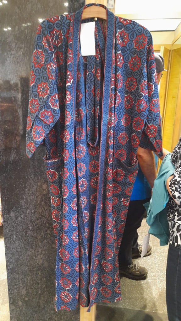 Cotton Block Print Robe | Felix