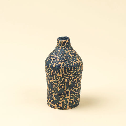 Indigo Papier-Mâché Vase