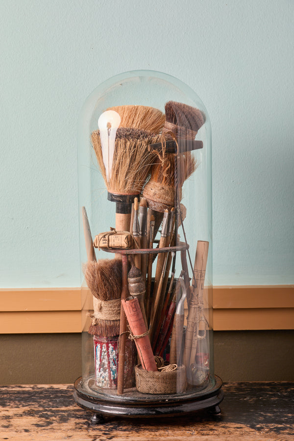Old Brushes Under Cloche