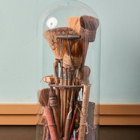 Old Brushes Under Cloche
