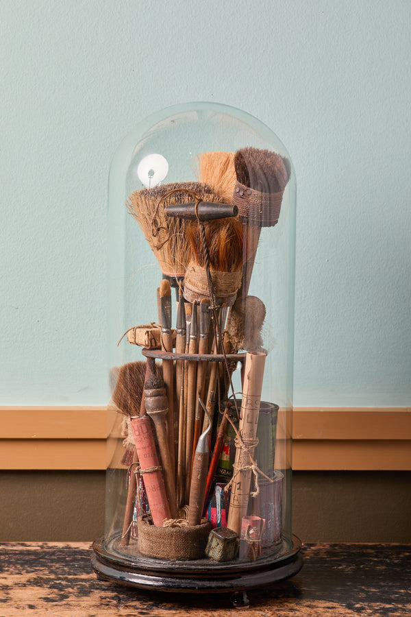Old Brushes Under Cloche