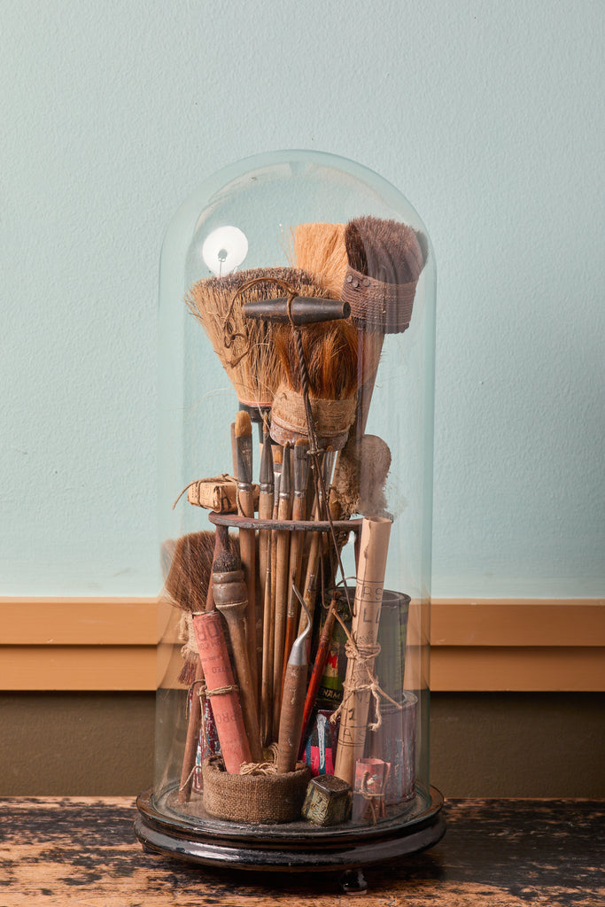 Old Brushes Under Cloche