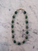 Carved Aventurine & Sea Glass Necklace