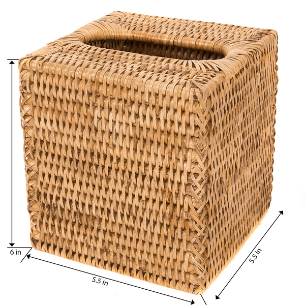 Woven Rattan Tissue Cover