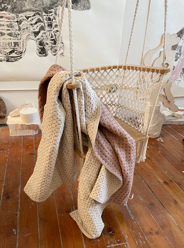 Stitched Throw | Clay