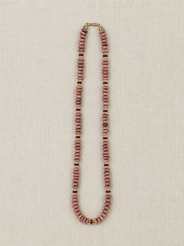Garnet & Vintage Rose Czech Glass Necklace