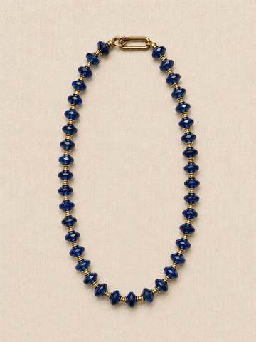 Blue Czech Glass Necklace