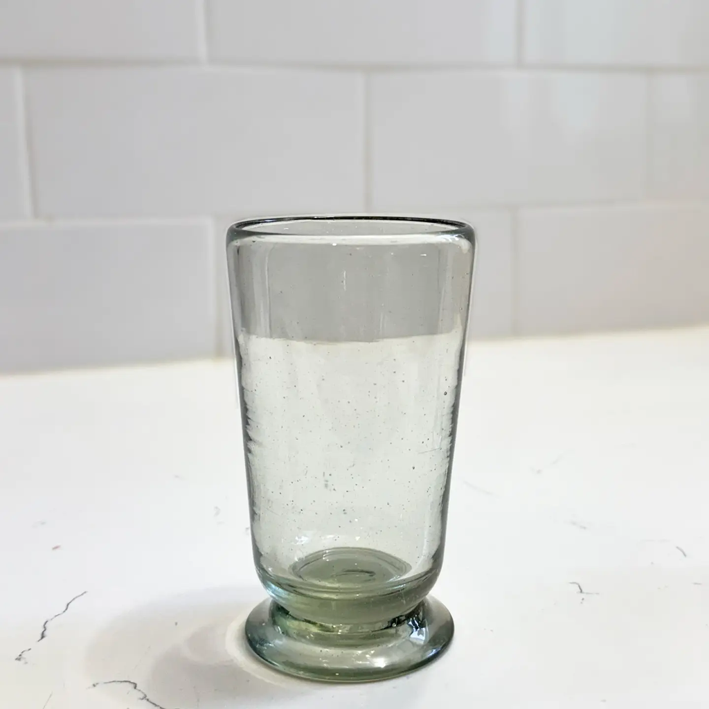 Hand-Blown Footed Glass