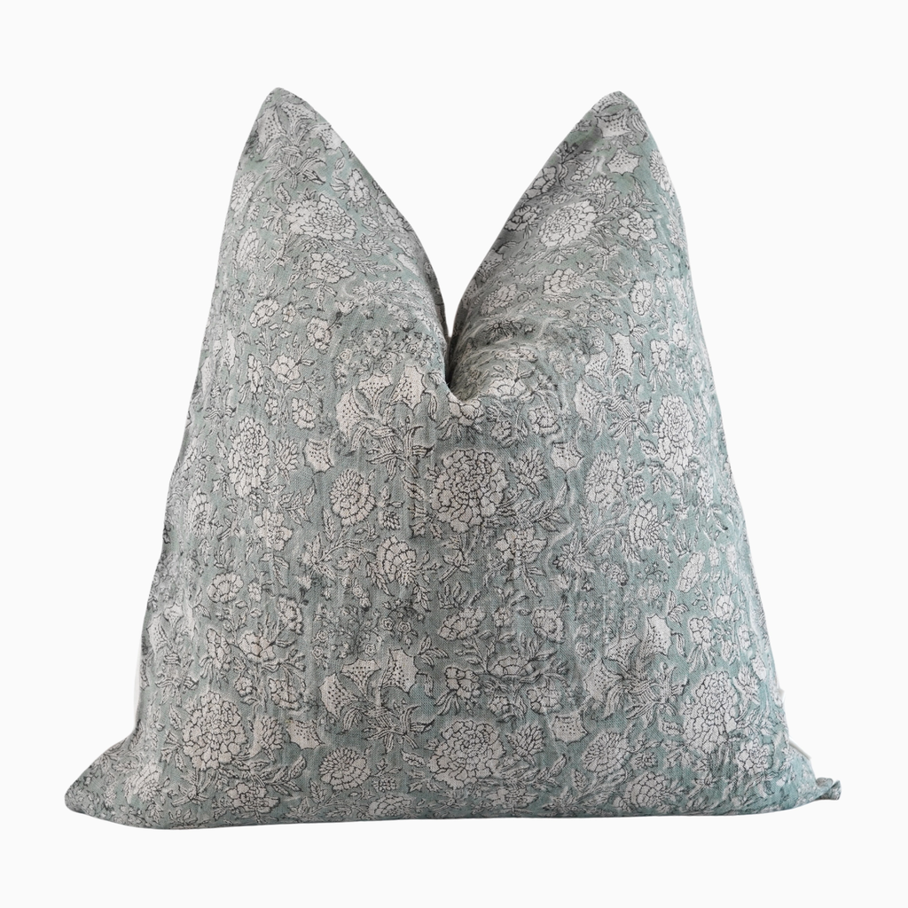 Hand Blocked Linen Pillow | Okeke