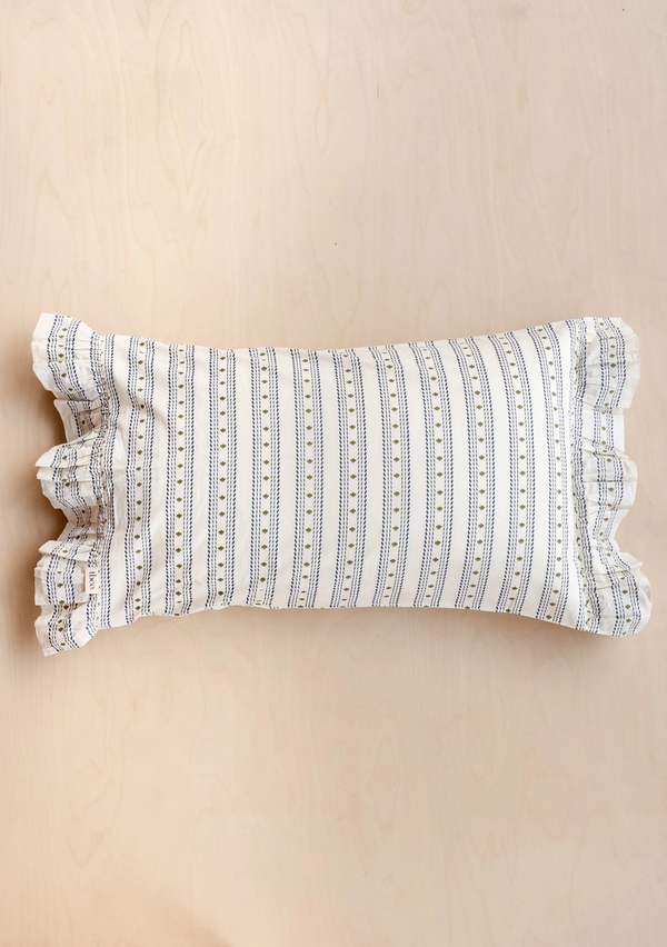 Ditsy Stripe Cotton Pillow