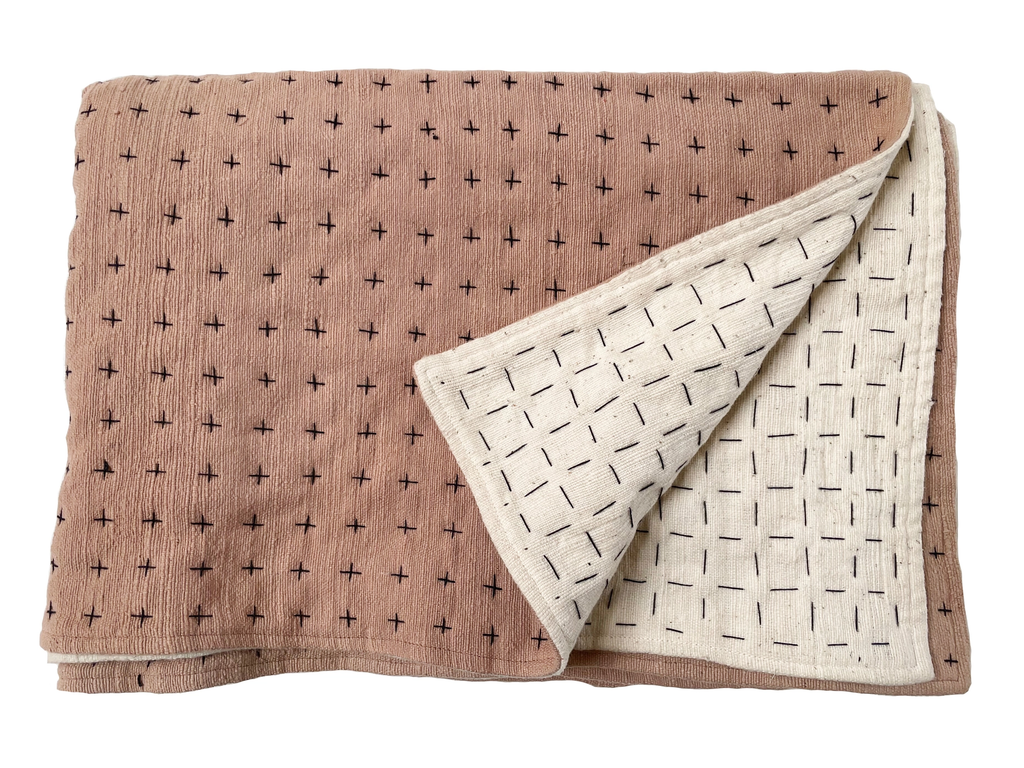 Stitched Throw | Clay