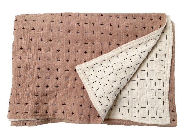 Stitched Throw | Clay