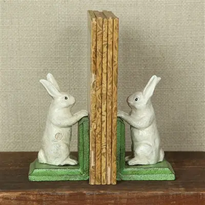 Bunny Iron Bookends