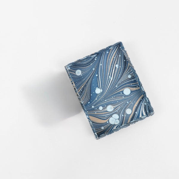 Hand-Marbled Tray | Blue Pebble