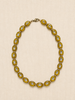 Ochre Oval Czech Glass Necklace, Short