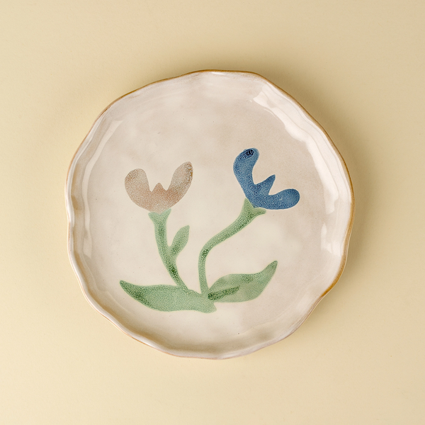 Iris Pottery Plate