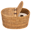 Oval Double-Hinged Lid Basket