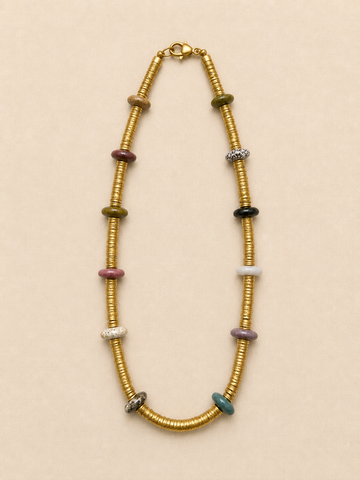Ocean Jasper & African Brass Necklace