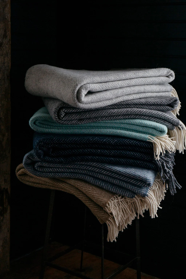 Cashmere Herringbone Throw | Honey