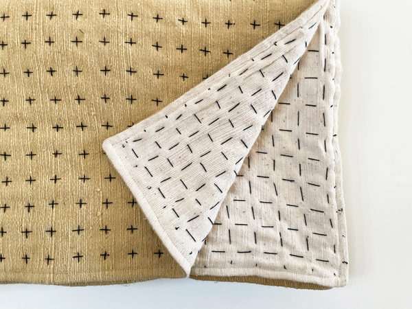 Stitched Throw | Ochre