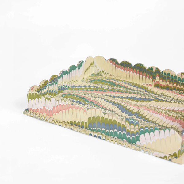 Hand-Marbled Tray | Meadow