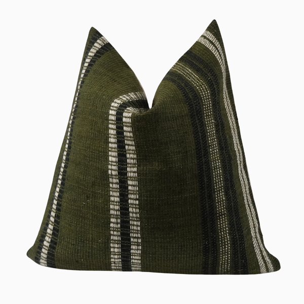 Hand-Spun Forest Wool Pillow