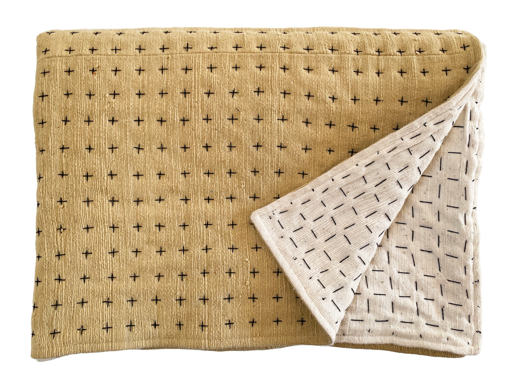 Stitched Throw | Ochre