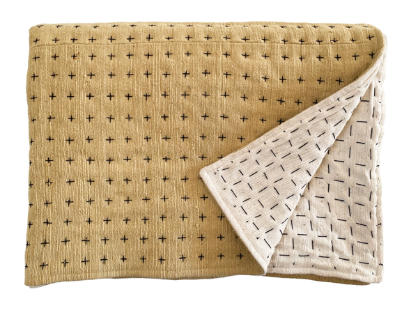 Stitched Throw | Ochre