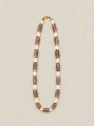 Sunstone & Mother of Pearl Necklace