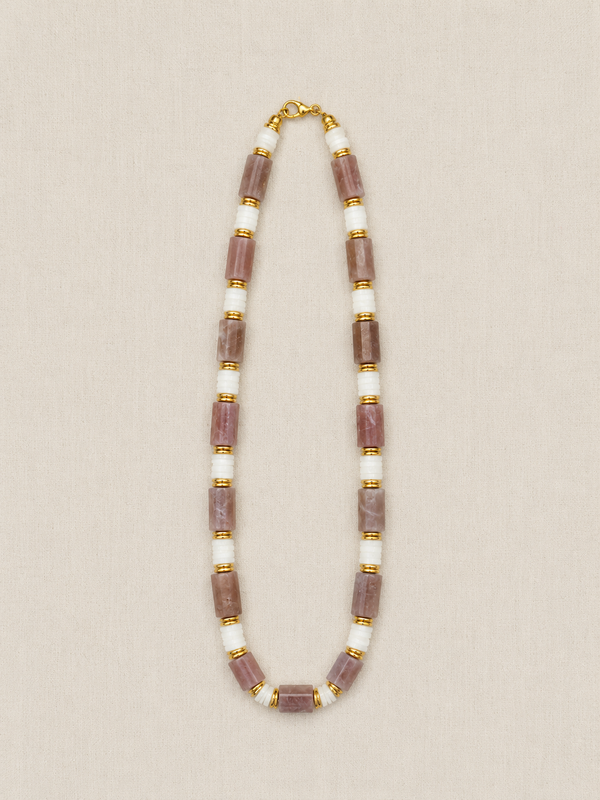 Sunstone & Mother of Pearl Necklace