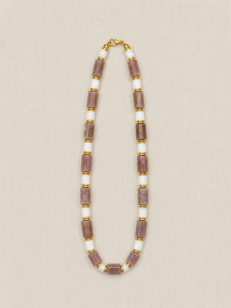 Sunstone & Mother of Pearl Necklace
