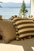 Cocoa Ticking Stripe Pillow