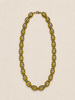 Ochre Oval Czech Glass Necklace, Long