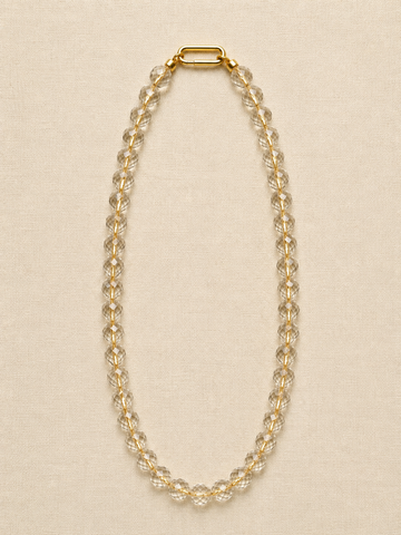 Vintage Faceted Clear Czech Glass Necklace