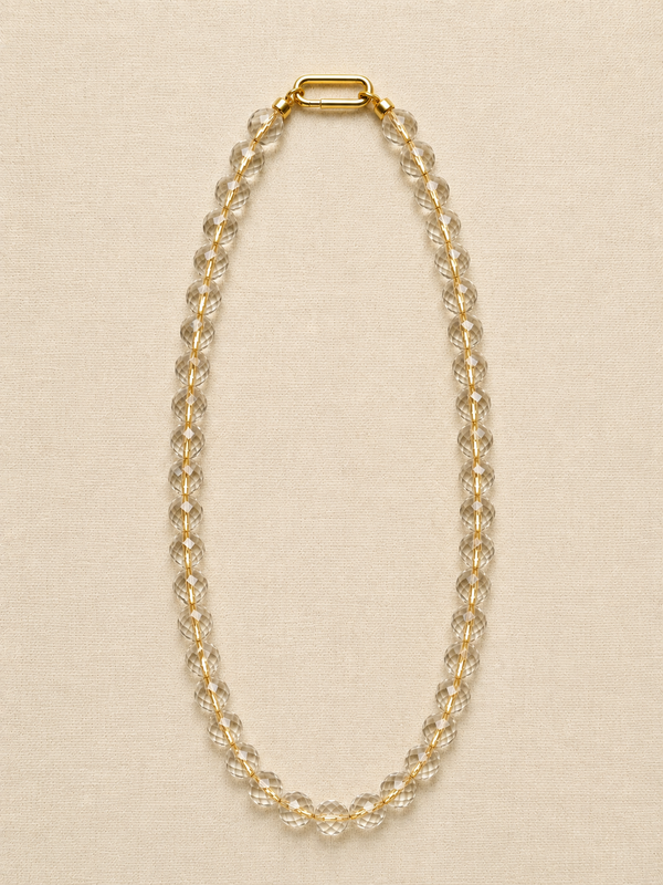 Vintage Faceted Clear Czech Glass Necklace