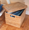 Woven Lidded File Box