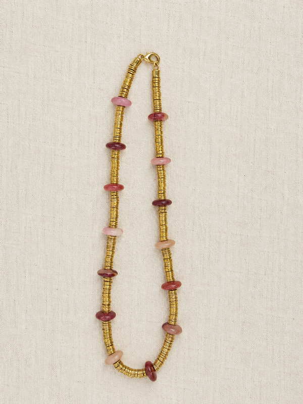 Mookaite & African Brass Necklace