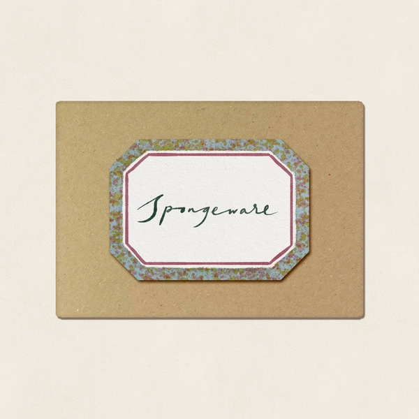 Set of 12 Spongeware Sticker Labels